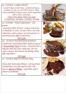 European Main Course at Yupins Pattaya-Jomtien Restaurant Page 5 (updated, April 2026)